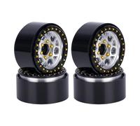 Accessori Mejoras RC para SCX10 Pro para TRX4 para Capra VS4-10 para Redcat Gen8 para LCG Beadlock Wheel Hub 1/10 4 Piezas Aluminio CNC 1.9in RC Crawler Car Neumáticos Piezas(Silver)