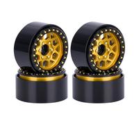 Accessori Mejoras RC para SCX10 Pro para TRX4 para Capra VS4-10 para Redcat Gen8 para LCG Beadlock Wheel Hub 1/10 4 Piezas Aluminio CNC 1.9in RC Crawler Car Neumáticos Piezas(Gold)