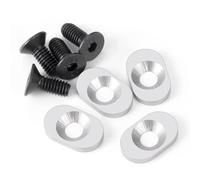Accessori Mejoras Rc Para Sledge 95076-4 1/8 Motor Fijo Aluminio/acero Inoxidable Tornillos Y Arandelas Refuerzo Del Asiento Camión Monstruo RC 4x4 Todoterreno(Silver)