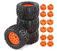 Accessori Mejoras RC para Tamiya para Arrma para HPI 1/10 RS Neumáticos Rojos para Camiones Monster Neumáticos Todoterreno Modelos Truggy Crawler(Yellow)