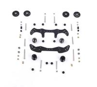 Accessori Mejoras RC para Tamiya para Mini 4WD 1 Juego Actualización Chasis MA/AR Que Incluye FRP/Rodillos/Kit Amortiguador Modelos Coche Adecuados(Black)