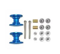 Accessori Mejoras RC para Tamiya para Mini 4WD 2 Uds 12-13mm Rodillo Guía Doble 95423 Repuestos Aluminio Ligero Modelo Coche(Blue)