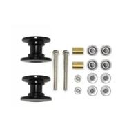 Accessori Mejoras RC para Tamiya para Mini 4WD 2 Uds 12-13mm Rodillo Guía Doble 95423 Repuestos Aluminio Ligero Modelo Coche(Black)