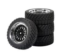 Accessori Mejoras RC para Tamiya para TT01 para TT02 para Kyosho para Sakura D3 para Traxxas 4Tec 2.0 1/10 1/12 1/14 Neumáticos Carretera Ruedas Llantas Plástico Hexagonales 12 Mm(Black)