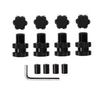 Accessori Mejoras RC para Traxxas para Maxx 1/10 Metal 17mm Rueda Estriada para Cubo Hexagonal Adaptador Extendido 8956 RC Actualización De Coche Piezas De Repuesto(Black)