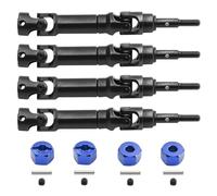 Accessori Mejoras RC para Traxxas para Mini para Maxx 4 Uds Eje Transmisión Delantero Y Trasero Acero CVD Eje Transmisión Monster Truck RC Piezas Mejora Coche Accesorios(Blue)