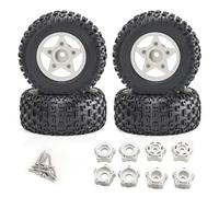 Accessori Mejoras RC para Traxxas para Slash para Arrma para Senton para Vkar Sctx10 4 Neumáticos 109 Mm 1/8 Y 1/10 RC Cortas con Hexágono Interior 12 Mm 14 Mm Y 17 Mm(Silver)