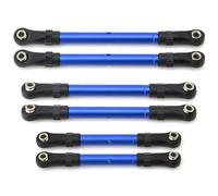 Accessori Mejoras RC para Traxxas para Slash para Hoss para Rustler para Stampede 4x4 1/10 RC Piezas Mejora Coche Tensores Metal Varilla Tracción Varilla Enlace Conjunto Varilla Dirección(Blue)