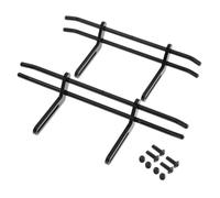 Accessori Mejoras RC para Traxxas para TRX4 para Axial para SCX10 1/10 Parachoques Delantero Trasero De Metal Coche Trepador De Control Remoto Piezas De Mejora Accesorios(Black,Front Rear)
