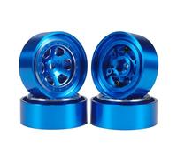 Accessori Mejoras RC para TRX4-M para Bronco para Defender para FCX24 para SCX24 AX24 1/18 Llantas Aluminio CNC con Bloqueo Cuentas para Compatibles con Neumáticos Serie RC Crawler(Blue)