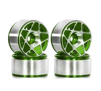 Accessori Mejoras Rc Para TRX4M Para SCX24 AX24 1/18 1/24 Coche Trepador De Control Remoto 4 Uds 1,0 "Metal Beadlock Rueda Para Cubo Llanta Mejora Piezas Accesorios(Green)