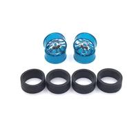 Accessori Mejoras RC para WLtoys 1/28 284131 K969 K979 K989 K999 P929 P939 Iw04m para Mini-Q Mimi-Z Piezas De Coche RC Metal Mejorado 24mm para Ruedas Carreras(Blue)
