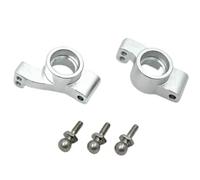 Accessori Mejoras RC para WLtoys 244016 para LOSI Micro-B 1/24 Actualización De Metal Control Remoto Coche Rueda Trasera Copa Accesorios Decorativos(Silver)