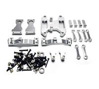 Accessori Mejoras RC para WPL B16 B36 1/16 Kit Chasis Equilibrio Metálico con Balancín Piezas Mejora Accesorios Modificados Coches RC(Silver)
