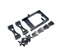 Accessori Mejoras RC para WPL C14 C24 B14 B24 1/16 RC Car Kit Soporte De Montaje Servo Metal Viga Travesaño Amortiguador Accesorios Decorativos(Black)