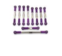 Accessori Mejoras RC para WPL C14 C24 B24 para JJRC FY para Henglong 1/16 RC Car Control Remoto Actualización De Metal Kit Piezas Dirección Barra Tracción Ajustable(Purple)