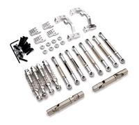 Accessori Mejoras Rc Para WPL C14 C24 C24-1 C54 1/16 RC Coche Metal Para Chasis Varilla De Enlace Varilla De Tracción Montaje Amortiguador Eje De Transmisión Conjunto Piezas De Mejora(Silver)