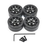 Accessori Mejoras Rc Para WPL C14 C24 C34 C54 1/16 RC Coche 4 Uds Metal Beadlock Rueda Para Cubo Llanta Mejora Piezas Accesorios Control Remoto Piezas De Reparación De Automóviles(Black)