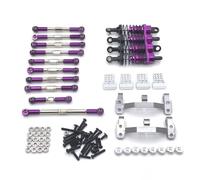 Accessori Mejoras RC para WPL C14 C24 para JJRC FY para Henglong 1/16 Control Remoto Coche Metal Mejora Varilla De Tracción para Asiento Amortiguador Junta Kit Piezas(Purple)