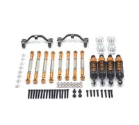 Accessori Mejoras RC para WPL C14 C24 para JJRC para Henglong FY 1/16 Junta Metálica Mejorada para Varilla De Tracción Coche Teledirigido Kit Piezas Amortiguador Asiento(Yellow)