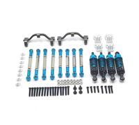 Accessori Mejoras RC para WPL C14 C24 para JJRC para Henglong FY 1/16 Junta Metálica Mejorada para Varilla De Tracción Coche Teledirigido Kit Piezas Amortiguador Asiento(Blue)