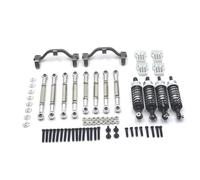 Accessori Mejoras RC para WPL C14 C24 para JJRC para Henglong FY 1/16 Junta Metálica Mejorada para Varilla De Tracción Coche Teledirigido Kit Piezas Amortiguador Asiento(Silver)