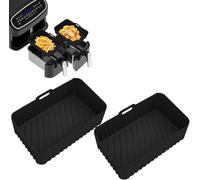 Accessories for Ninja AF500EU Air Fryer - 2 Pieces Silicone Air Fryer Mould for Double Stack XL AF500EU - Silicone Inserts for 10.4L Deep Fryers