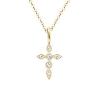Accessories Moissanite Necklace for Women D Color Clarity Simulated Cross Diamond Pendant Daily Wear Party Wedding