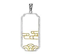 Accessories Vintage S925 Necklace for Women Clavicle Chain Hollow Auspicious Cloud Geometric Window Handmade Classical Hanfu Jewelry Women's Pendant Necklaces Charm Gift National Old Craft Holiday