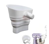 Accessorio imbuto per farina Kitchen Cook Aid, accessori pieghevoli per robot da cucina, imbuti da cucina in silicone, accessorio antiversamento per robot da cucina per farina e uova (Blanco)