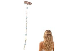 Accessorio per capelli "Sirena da spiaggia", decorazione estiva stile sirena, perline azzurre, ciondoli a forma di stella marina e conchiglia, clip boho con ciondoli marini; ideale per (1PC)