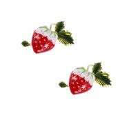 Accessory Cute Strawberry Stuff Fancy Delightful Jewelry Brooch Ornamental Fruit Fashion Pin Shawl Clips Zinc Alloy Red