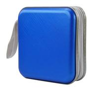 Accessotech Azul CD DVD 40 Discos Almacenaje Llevar A La Cubierta del Caso Titular De Cartera Bag Plástico Juegos Disco