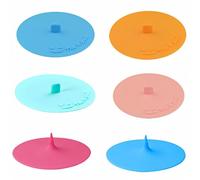 Accfore - 6 Tapas de Silicona Antipolvo y Herméticas para Tazas de Bebidas, Vidrio y Café