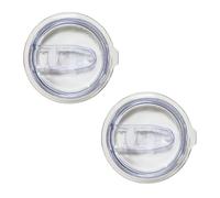 Accfore Paquete de 2 tapas de repuesto para vasos de vino de 20 onzas, fundas deslizantes de silicona resistentes a salpicaduras para vasos delgados, tazas de café de viaje de 2.7 a 2.8 pulgadas de