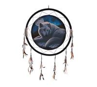 Acchiappasogni Grande Lupo guardiano del Nord por Lisa Perker, Mixto, Altura 60 cm, Profundidad 2 cm