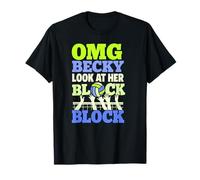 Acción de bloque de voleibol con OMG Becky Funny Player Diciendo Camiseta