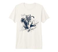 Acción de Diseño Cómico de Ardilla de Superhéroe. Camiseta Premium