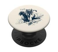 Acción de Diseño Cómico de Ardilla de Superhéroe. PopSockets PopGrip Adhesivo