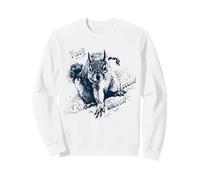 Acción de Diseño Cómico de Ardilla de Superhéroe. Sudadera