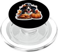 Acción de Gracias Bernese Mountain Dog Dueño Amante Divertido Pavo PopSockets PopGrip para MagSafe