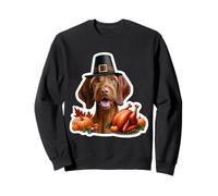 Acción de Gracias de Pelo Duro Vizsla dueño del Perro mamá papá Divertido otoño Sudadera