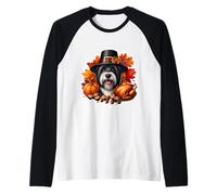 Acción de Gracias Entlebucher Mountain Dog Dueño Mamá Papá Divertido Camiseta Manga Raglan