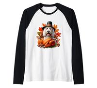 Acción de Gracias Komondor Dog Owner Mom Dad Funny Fall Autumn Autumn Camiseta Manga Raglan