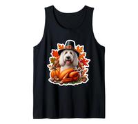 Acción de Gracias Komondor Dog Owner Mom Dad Funny Fall Autumn Autumn Camiseta sin Mangas