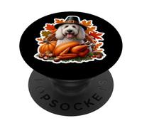Acción de Gracias Komondor Dog Owner Mom Dad Funny Fall Autumn Autumn PopSockets PopGrip Adhesivo