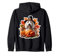 Acción de Gracias Komondor Dog Owner Mom Dad Funny Fall Autumn Autumn Sudadera con Capucha