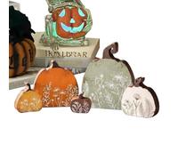 Acción de Gracias Pumpkin Decor - 5 piezas Funny Harvest Statues - Fall | Seasonal Fall Halloween Pumpkin Decor Home Kitchen Bedroom Living Room Farmhouse Indoor Outdoor Otomn Party