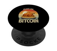 Acción de Gracias Sats Cosecha Blockchain Finanzas Riqueza Bitcoin PopSockets PopGrip Adhesivo