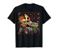 Acción de Gracias Turkey Riding Monster Truck Temporada de Cena Divertida Camiseta